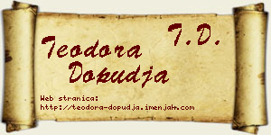 Teodora Dopuđa vizit kartica
